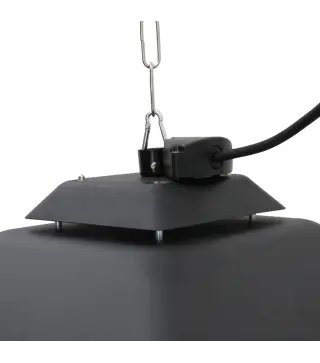 Calefactor Exterior 1000/2000W Estufa Colgante de Techo Infrarrojos Radiante Halógeno con Control Remoto Luz LED para Interior y