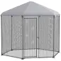 Recinto para gallinero exterior 5 m² parque con malla 2,8x2,45x2,46 m - espacio cubierto - 5/8 gallinas