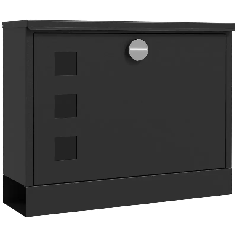Buzón Exterior de Metal de Pared Correo Cerradura y 2 Llaves Ventanas de Vista Cierre Silencioso 36,5x11,5x29 cm Negro Buzón Exterior de Metal de Pared Correo Cerradura y 2 Llaves Ventanas de Vista Cierre Silencioso 36,5x11,5x29 cm Negro