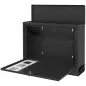 Buzón Exterior de Metal de Pared Correo Cerradura y 2 Llaves Ventanas de Vista Cierre Silencioso 36,5x11,5x29 cm Negro Buzón Exterior de Metal de Pared Correo Cerradura y 2 Llaves Ventanas de Vista Cierre Silencioso 36,5x11,5x29 cm Negro