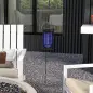 Antimosquitos Eléctrico 2 en 1 9W con Luces LED UV Recargable Solar y USB Efecto 30 m² para Jardín Terraza Patio Negro