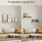 Set de 2 Estantes de Pared Flotantes de 80 cm para Sala de Estar Entrada Dormitorio Carga 3 kg Blanco y Natural