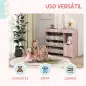 Organizador Infantil con Compartimentos 9 Cestas Extraíbles y Láminas de Pegatinas 92x30x80 cm Rosa Organizador Infantil con Compartimentos 9 Cestas Extraíbles y Láminas de Pegatinas 92x30x80 cm Rosa