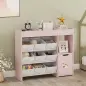 Organizador Infantil con Compartimentos 9 Cestas Extraíbles y Láminas de Pegatinas 92x30x80 cm Rosa Organizador Infantil con Compartimentos 9 Cestas Extraíbles y Láminas de Pegatinas 92x30x80 cm Rosa