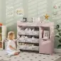 Organizador Infantil con Compartimentos 9 Cestas Extraíbles y Láminas de Pegatinas 92x30x80 cm Rosa Organizador Infantil con Compartimentos 9 Cestas Extraíbles y Láminas de Pegatinas 92x30x80 cm Rosa