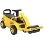 Tractor Correpasillos Juguete con Rodillo Delantero Elevable Apisonadora sin Pedales Claxon y Almacenaje Amarillo