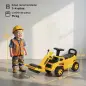 Tractor Correpasillos Juguete con Rodillo Delantero Elevable Apisonadora sin Pedales Claxon y Almacenaje Amarillo