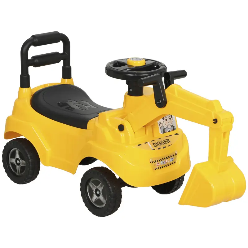 Excavadora Correpasillos Juguete con Bocina de Aire, Excavadora sin Pedales, Brazo Excavador, Almacenaje Bajo Asiento, para Niño Excavadora Correpasillos Juguete con Bocina de Aire, Excavadora sin Pedales, Brazo Excavador, Almacenaje Bajo Asiento, para Niño