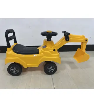 Excavadora Correpasillos Juguete con Bocina de Aire, Excavadora sin Pedales, Brazo Excavador, Almacenaje Bajo Asiento, para Niño