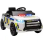 Coche Eléctrico para Niños de Policía 12V Mando a Distancia 2,4 G 2 Motores Arranque Suave Sirena Luces Música Blanco Coche Eléctrico para Niños de Policía 12V Mando a Distancia 2,4 G 2 Motores Arranque Suave Sirena Luces Música Blanco