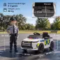 Coche Eléctrico para Niños de Policía 12V Mando a Distancia 2,4 G 2 Motores Arranque Suave Sirena Luces Música Blanco Coche Eléctrico para Niños de Policía 12V Mando a Distancia 2,4 G 2 Motores Arranque Suave Sirena Luces Música Blanco