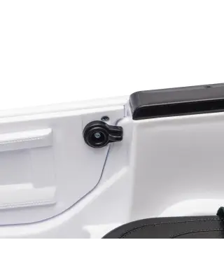 Coche Eléctrico para Niños de Policía 12V Mando a Distancia 2,4 G 2 Motores Arranque Suave Sirena Luces Música Blanco