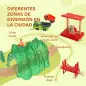Tren de Juguete de Madera de 91 Piezas Circuito de Tren con Grúa Vías con Sonidos Vehículos Juguete para Niños 3+ Años