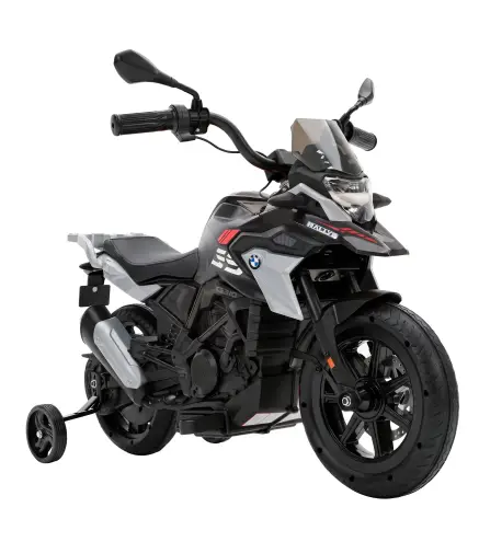 Moto Eléctrica para Niños Licencia BMW G310 GS 12V con 2 Ruedas Auxiliares Arranque Suave 3-6 km/h 3-8 Años Negro