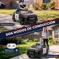Coche Eléctrico para Niños de Policía 12V Mando a Distancia 2,4 G 2 Motores Arranque Suave Sirena Luces Música Negro