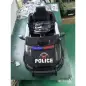 Coche Eléctrico para Niños de Policía 12V Mando a Distancia 2,4 G 2 Motores Arranque Suave Sirena Luces Música Negro