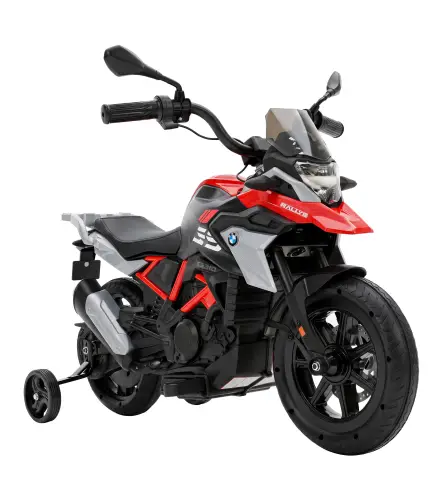 Moto Eléctrica para Niños Licencia BMW G310 GS 12V con 2 Ruedas Auxiliares Arranque Suave 3-6 km/h 3-8 Años Rojo