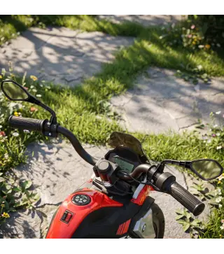 Moto Eléctrica para Niños Licencia BMW G310 GS 12V con 2 Ruedas Auxiliares Arranque Suave 3-6 km/h 3-8 Años Rojo