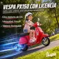 Moto Eléctrica Niños 12V Vespa PX150 Ruedas Auxiliares 2 Motores Suspensión Trasera Música Faros 3 km/h 3-6 Años Rojo Moto Eléctrica Niños 12V Vespa PX150 Ruedas Auxiliares 2 Motores Suspensión Trasera Música Faros 3 km/h 3-6 Años Rojo