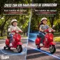 Moto Eléctrica Niños 12V Vespa PX150 Ruedas Auxiliares 2 Motores Suspensión Trasera Música Faros 3 km/h 3-6 Años Rojo Moto Eléctrica Niños 12V Vespa PX150 Ruedas Auxiliares 2 Motores Suspensión Trasera Música Faros 3 km/h 3-6 Años Rojo