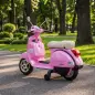 Moto Eléctrica Niños 12V Vespa PX150 Ruedas Auxiliares 2 Motores Suspensión Trasera Música Faros 3 km/h 3-6 Años Rosa Moto Eléctrica Niños 12V Vespa PX150 Ruedas Auxiliares 2 Motores Suspensión Trasera Música Faros 3 km/h 3-6 Años Rosa