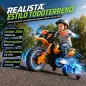 Moto Eléctrica Niños 12V 2 Ruedas Auxiliares Desmontables 2 Motores Suspensión Trasera 3 km/h 3-6 Años Naranja Moto Eléctrica Niños 12V 2 Ruedas Auxiliares Desmontables 2 Motores Suspensión Trasera 3 km/h 3-6 Años Naranja