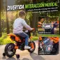Moto Eléctrica Niños 12V 2 Ruedas Auxiliares Desmontables 2 Motores Suspensión Trasera 3 km/h 3-6 Años Naranja Moto Eléctrica Niños 12V 2 Ruedas Auxiliares Desmontables 2 Motores Suspensión Trasera 3 km/h 3-6 Años Naranja