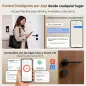 Cerradura Inteligente 5 en 1 con Huella App Tuya Bluetooth Código Tarjeta NFC/RF Llave Códigos Temporales