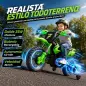 Moto Eléctrica Niños 12V con 2 Ruedas Auxiliares Desmontables 2 Motores Suspensión Trasera 3 km/h 3-6 Años Verde Moto Eléctrica Niños 12V con 2 Ruedas Auxiliares Desmontables 2 Motores Suspensión Trasera 3 km/h 3-6 Años Verde