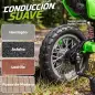 Moto Eléctrica Niños 12V con 2 Ruedas Auxiliares Desmontables 2 Motores Suspensión Trasera 3 km/h 3-6 Años Verde Moto Eléctrica Niños 12V con 2 Ruedas Auxiliares Desmontables 2 Motores Suspensión Trasera 3 km/h 3-6 Años Verde