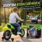 Moto Eléctrica Niños 12V con 2 Ruedas Auxiliares Desmontables 2 Motores Suspensión Trasera 3 km/h 3-6 Años Verde Moto Eléctrica Niños 12V con 2 Ruedas Auxiliares Desmontables 2 Motores Suspensión Trasera 3 km/h 3-6 Años Verde