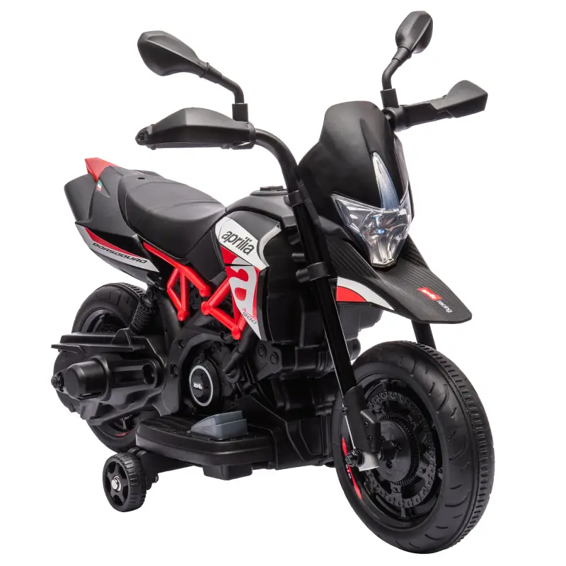 Moto Eléctrica Niños 6V Licencia APRILIA Ruedas Auxiliares Adelante/Atrás Batería de Litio Música 18 Meses-4 Años Rojo Moto Eléctrica Niños 6V Licencia APRILIA Ruedas Auxiliares Adelante/Atrás Batería de Litio Música 18 Meses-4 Años Rojo