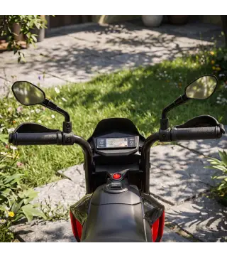 Moto Eléctrica Niños 6V Licencia APRILIA Ruedas Auxiliares Adelante/Atrás Batería de Litio Música 18 Meses-4 Años Rojo