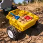 Tractor Eléctrico para Niños con Remolque Desmontable 6V Luces Música Claxon Pedal Niños 1-3 Años 2,5 km/h Amarillo