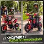 Moto Eléctrica Niños 12V con 2 Ruedas Auxiliares Desmontables 2 Motores Suspensión Trasera 3 km/h 3-6 Años Rojo Moto Eléctrica Niños 12V con 2 Ruedas Auxiliares Desmontables 2 Motores Suspensión Trasera 3 km/h 3-6 Años Rojo