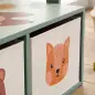 Banco Infantil Convertible 3 en 1 Juego de Mesa y Silla Baúl de Juguetes con 2 Cajones de Tela 3-6 Años Verde