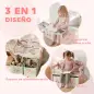 Banco Infantil Convertible 3 en 1 Juego de Mesa y Silla Baúl de Juguetes con 2 Cajones de Tela 3-6 Años Rosa Banco Infantil Convertible 3 en 1 Juego de Mesa y Silla Baúl de Juguetes con 2 Cajones de Tela 3-6 Años Rosa