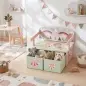 Banco Infantil Convertible 3 en 1 Juego de Mesa y Silla Baúl de Juguetes con 2 Cajones de Tela 3-6 Años Rosa Banco Infantil Convertible 3 en 1 Juego de Mesa y Silla Baúl de Juguetes con 2 Cajones de Tela 3-6 Años Rosa