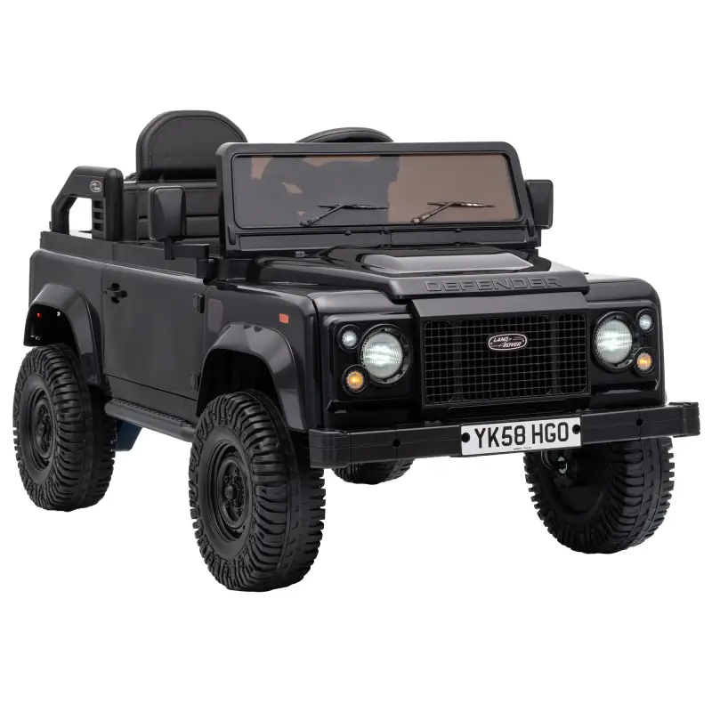 Coche Eléctrico Niños 12V Licencia Land Rover Defender Control Remoto 2,4G 2 Motores Arranque Suave Faros +3 Años Negro Coche Eléctrico Niños 12V Licencia Land Rover Defender Control Remoto 2,4G 2 Motores Arranque Suave Faros +3 Años Negro