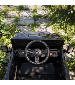 Coche Eléctrico Niños 12V Licencia Land Rover Defender Control Remoto 2,4G 2 Motores Arranque Suave Faros +3 Años Negro