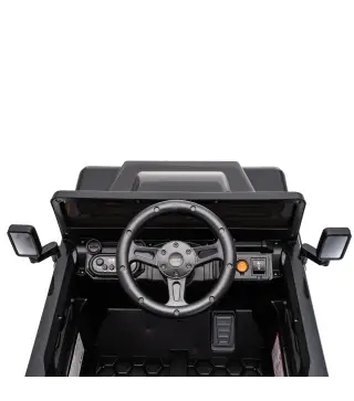 Coche Eléctrico Niños 12V Licencia Land Rover Defender Control Remoto 2,4G 2 Motores Arranque Suave Faros +3 Años Negro
