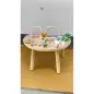 Mesa de Actividades para Bebé 1-3 Años 6 en 1 Montessori con Engranajes Laberinto de Cuentas Reloj Giratorio Zanahorias
