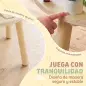 Mesa de Actividades para Bebé 1-3 Años 6 en 1 Montessori con Engranajes Laberinto de Cuentas Reloj Giratorio Zanahorias
