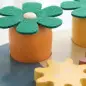 Mesa de Actividades para Bebé 1-3 Años 6 en 1 Montessori con Engranajes Laberinto de Cuentas Reloj Giratorio Zanahorias
