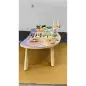 Mesa de Actividades para Bebé 1-3 Años 6 en 1 Montessori con Engranajes Laberinto de Cuentas Reloj Giratorio Zanahorias