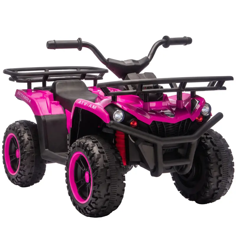 Quad Eléctrico para Niños 12V 2 Motores Batería de Litio Arranque Suave 2 Cestas Música MP3 Faros 3-8 Años Rosa Quad Eléctrico para Niños 12V 2 Motores Batería de Litio Arranque Suave 2 Cestas Música MP3 Faros 3-8 Años Rosa
