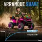 Quad Eléctrico para Niños 12V 2 Motores Batería de Litio Arranque Suave 2 Cestas Música MP3 Faros 3-8 Años Rosa Quad Eléctrico para Niños 12V 2 Motores Batería de Litio Arranque Suave 2 Cestas Música MP3 Faros 3-8 Años Rosa