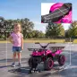 Quad Eléctrico para Niños 12V 2 Motores Batería de Litio Arranque Suave 2 Cestas Música MP3 Faros 3-8 Años Rosa Quad Eléctrico para Niños 12V 2 Motores Batería de Litio Arranque Suave 2 Cestas Música MP3 Faros 3-8 Años Rosa