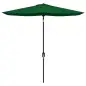 Sombrilla de Jardín 290x200x248 cm con 6 Varillas Apertura Manual Anti-UV Ángulo Ajustable para Terraza Exterior Verde