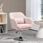 Sillón para Salón Giratorio 360° con Altura Ajustable Respaldo Envolvente Reposabrazos y Cojín 60x60x79-91 cm Rosa Sillón para Salón Giratorio 360° con Altura Ajustable Respaldo Envolvente Reposabrazos y Cojín 60x60x79-91 cm Rosa